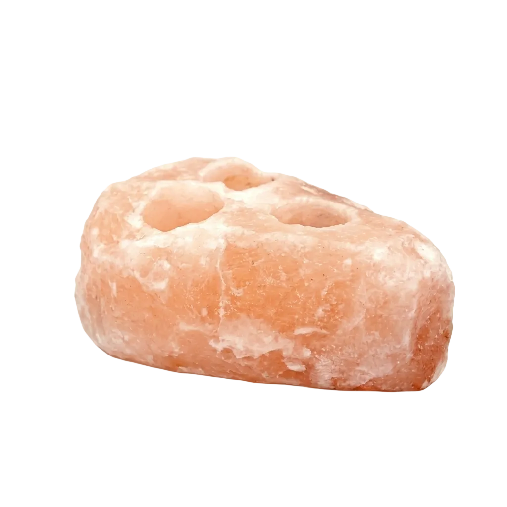 Candle Holder | Pink Salt Candle Holder ( 3 Holes)