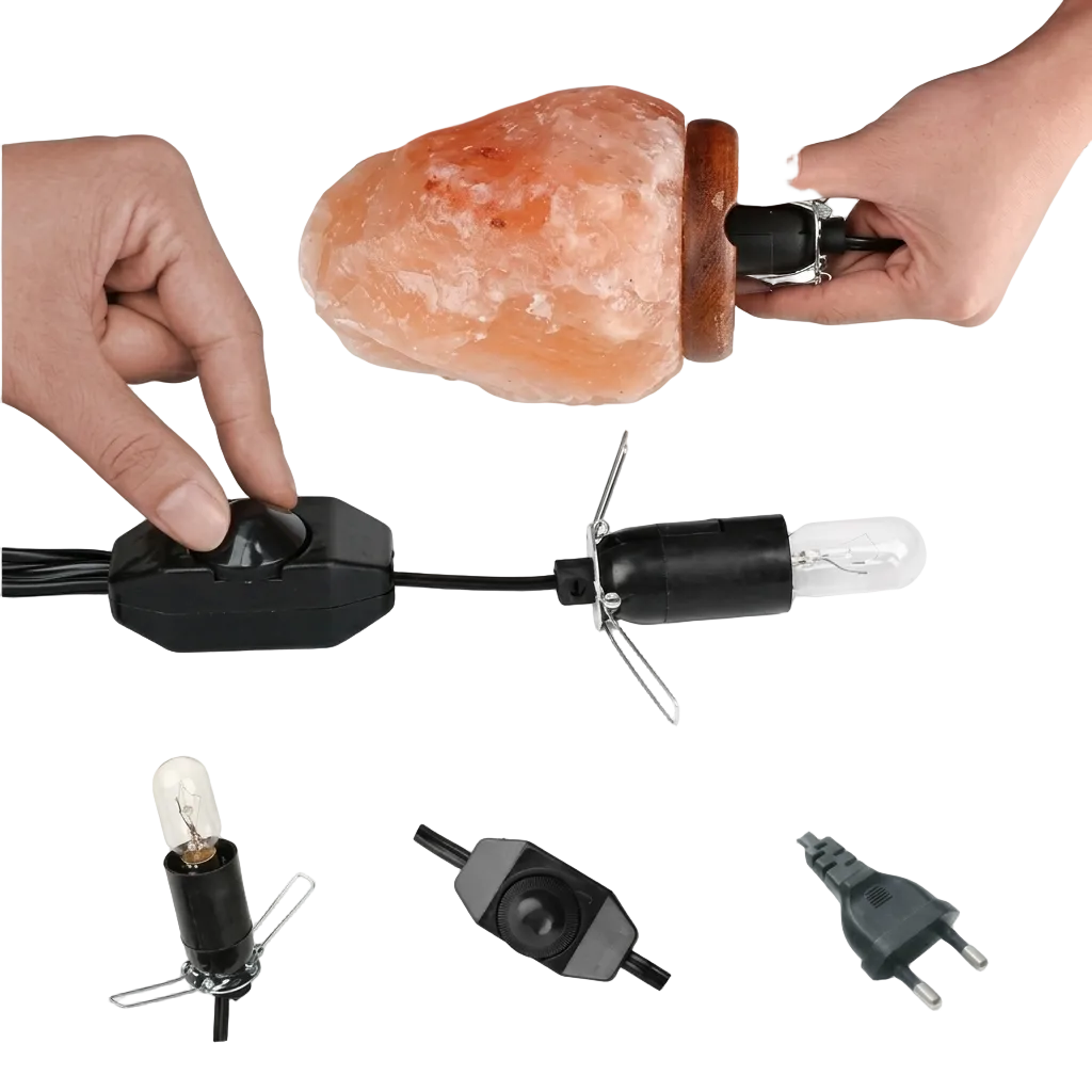 Pink Salt Lamp Cable and Bulb