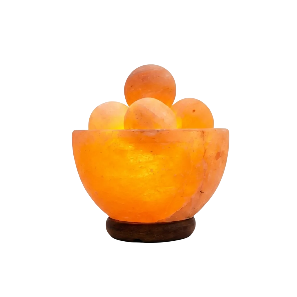 Pink Salt Bowl Lamp