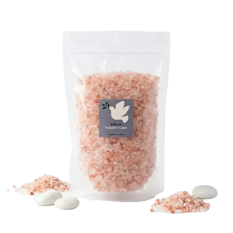 Pink bath salt