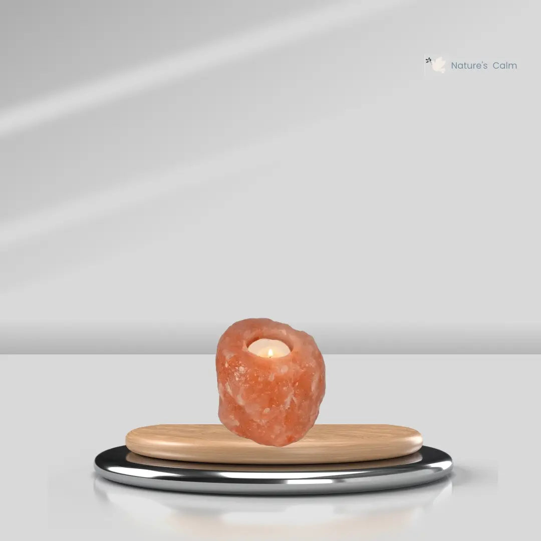 Himalayan Pink Salt Candle Holder — Single Tealight (1 Hole)